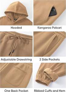 Ensemble survêtement personnalisé pour homme, pantalon de survêtement ample et sweat-shirt à capuche, sweat-shirt à capuche surdimensionné lourd personnalisé pour homme, survêtement - Product Image 6