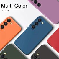 Coque de téléphone pour Samsung Galaxy S24 S23 S25 Ultra S24 FE S25 Plus A55 A53 A52 A54, antichoc, en silicone liquide