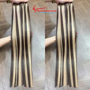 Extensiones de cabello humano Remy vietnamita Trama Cabello Hueso Paquetes rectos Ombre y Piano Color Paquetes de cabello doble dibujado - Product Image 2