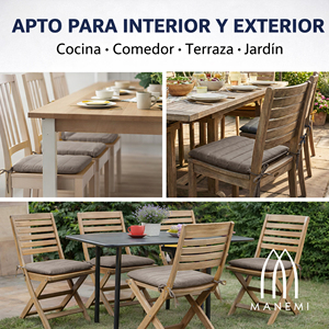 Cuscino per Sedia Trapuntato Idrorepellente 42x40x4cm con Cinghie di Fissaggio, Rivestimento Rimovibile con Cerniera, Lavabile in Lavatrice, Facile da Pulire - Product Image 6