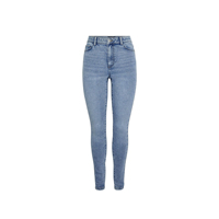 Jeans de Mezclilla de Algodón para Mujer, Corte Ajustado, Cintura Media, Casuales, Transpirables, Ecológicos, Lavados, con Logotipo, Talla XL, Personalizables