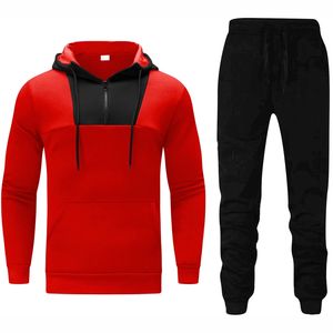 Conjunto Deportivo Informal de Alta Calidad para Hombre con Sudadera con Cremallera y Bolsillos, Pantalones de Gimnasio, Logotipo Personalizado Impreso, Chándal de Punto Sólido - Product Image 6