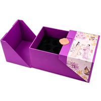 Boîte Cadeau Rigide Pliante de Luxe pour Cosmétiques, Emballage Personnalisé avec Impression 4 Couleurs, Vernis Sélectif UV, Estampage, Boîte à Bijoux en Carton
