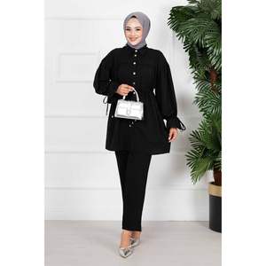 ชุด2ชิ้นฮิญาบเจ้าหญิงแอโรบินสีดำ - Product Image 2