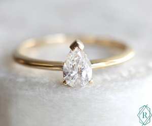 แหวนหมั้นเพชร Moissanite ตัดลูกแพร์1.50 CT - Product Image 2
