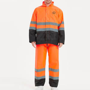Vêtements de travail en nylon et polyester, logo ANSI classe 1, LED clignotante, imperméable, vêtements de sécurité les plus vendus, combinaison réfléchissante haute visibilité - Product Image 1