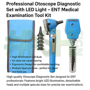 Ensemble d'otoscopes manuels professionnels miniatures avec lumière LED - Kit d'outils d'examen médical ORL de haute précision pour les professionnels - Product Image 3