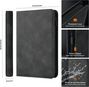 Carpeta <span class=keywords><strong>de</strong></span> Plástico <span class=keywords><strong>de</strong></span> Alta Calidad para Tarjetas, 9 Bolsillos, Impermeable, Personalizable, con Cierre, para Colección <span class=keywords><strong>de</strong></span> Tarjetas Pokémon - Product Image 2