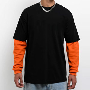 Camiseta de Moda 2026, Estilo Urbano, Cuello Jersey, Manga Larga, 100% Algodón, Transpirable, Antiarrugas, Secado Rápido, Corte Regular para Hombre - Product Image 2