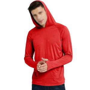 เสื้อตกปลาแบบสวมหัวแขนยาว UPF 50สำหรับผู้ชายผ้าโพลีเอสเตอร์น้ำหนักเบาพร้อมฮู้ดระบายอากาศแห้งเร็ว - Product Image 2