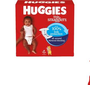 Couches Huggies taille nouveau-né, couches bébé Little Snugglers, taille nouveau-né (jusqu'à 4,5 kg), 31 couches, l'emballage peut varier - Product Image 1