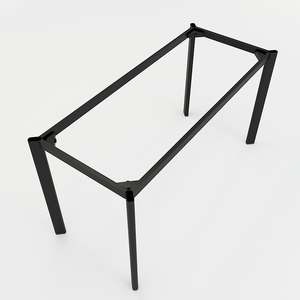 BFCBOV03 - Pieds de table robustes en acier au carbone, design industriel minimaliste, 140x60cm, pieds de bureau ovales en fer pour table de salle à manger, hôpital - Product Image 1