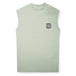 Haute qualité personnalisé hommes XS Gym Fitness débardeur New Jersey soie entraînement capuche sport maillot de corps décontracté tissé T-Shirt vêtements - Product Image 6