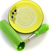 Ensemble de râpes à ail en céramique faites à la main Assiettes à râper en porcelaine d'olive de qualité supérieure en vrac