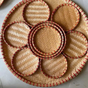 Bandeja de mimbre de bambú ecológica para uso en restaurantes y hoteles - Product Image 6