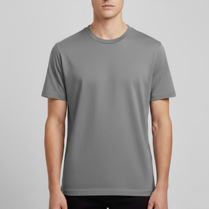 T-shirt basique en coton lavé décontracté pour homme, fabriqué au Vietnam, 100% coton - Product Image 4