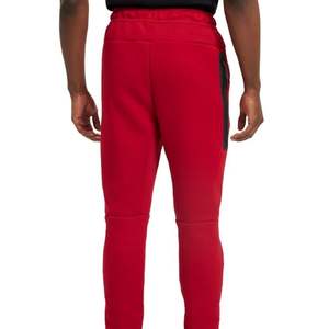 Mens Tech Fleece Joggers in Red Lightweight Warm Athletic <b>Training</b> Pants Slim Fit Premium Streetwear Activewear Sweatpants - Product Image 6