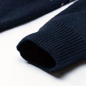 Pull en tricot uni élégant pour homme, style vintage, décontracté, manches longues, col rond unisexe, logo sur le devant, pull en tricot - Product Image 5