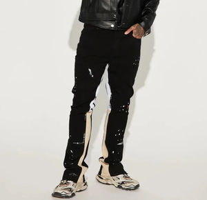 2024 pantalon imprimé personnalisé de haute qualité grande taille décontracté pile pantalon en coton droit pantalon évasé - Product Image 2