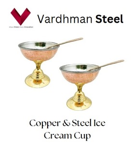 ถ้วยไอศกรีมทำจากทองแดงและเหล็กถ้วยไอศกรีมที่สมบูรณ์แบบสำหรับทุกโอกาสถ้วยใส่ไอศกรีมสำหรับขนมหวาน - Product Image 5