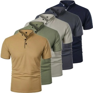 Polos de talla grande para hombre, de manga corta Camiseta clásica, camiseta de verano, camiseta informal, botón de solapa, de gran tamaño, para verano - Product Image 1