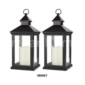 Customized Aluminium Tea Light Tins Customized <b>Square</b> Base Antique Lantern - Product Image 2