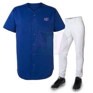 Uniformes de Béisbol Personalizados de Alto Rendimiento para Hombre en Talla Grande, en Tela Transpirable de Secado Rápido con Nombre, Número y Logotipo del Equipo - Product Image 1