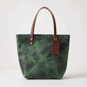 Haute qualité personnalisé grande capacité femmes en cuir véritable fourre-tout sacs à main facile réglable fermeture à glissière à la mode robe dame - Product Image 2