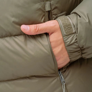 Veste matelassée en toile de qualité durable avec fermeture à glissière et broderie de décoration pour la saison d'hiver pour hommes, nouveau style - Product Image 5