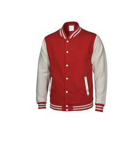 Veste de baseball en cuir à manches en PU noires, style lycéen, veste universitaire, vêtements pour hommes personnalisés OEM - Product Image 3
