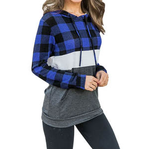 Sweat-shirts à capuche en flanelle épaisse de luxe pour femmes, taille plus, couleur contrastée, personnalisez votre propre logo, vêtements de sport d'entraînement - Product Image 3