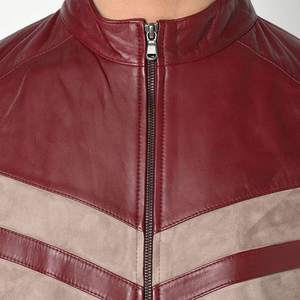Chaqueta de cuero de invierno para hombre, chaqueta de cuero lavada para motocicleta Punk con cuello de plumón, prendas de vestir informales sin capucha de manga larga OEM - Product Image 5