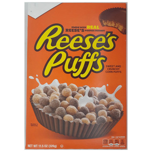 Gluten-Free Reese's Puffs Cereal (Vegan, Grain-Free) Reese's Puffs, <b>Chocolate</b> <b>Peanut</b> Butter Cereal, 11.5 - Product Image 4