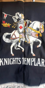 Caballeros Templarios Antiguo Masónico Masonería Vintage 36 Raro Bandera Negra Banner Nuevo Personalizado Bordado Mason Banners - Product Image 3