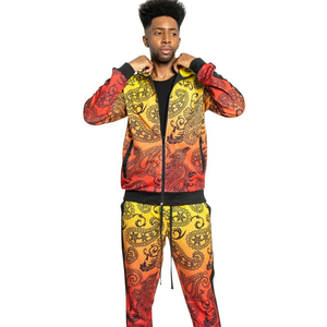 Chándal de sublimación personalizado de alta calidad, chándal de sublimación de camuflaje para hombre, conjunto de Jogger sublimado de dos piezas al por mayor - Product Image 6