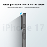 Coque Magnétique 2025 pour iPhone 17 Air 0.5mm Micro-mate Minimaliste Ultra-Fine Nano, Coque Téléphone Magnétique pour iPhone 17 Pro Max