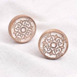 Luxury Finish Wooden Decorative Knobs with Artistic Design Cabinet <b>Drawer</b> Pulls for Furniture - Product Image 1