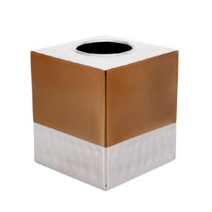 Soporte para servilletas de acero inoxidable, caja de papel de seda martillado decorativo, hecho a mano, de calidad Superior - Product Image 6