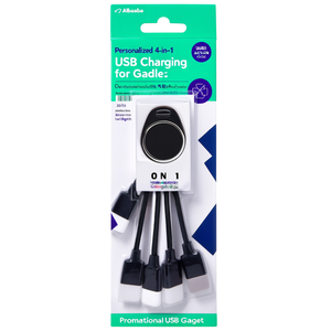 Cable de Carga USB Promocional 4 en 1 Personalizado con Diseño de Bola de Boliche para Dispositivos - Product Image 2