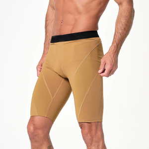 Shorts pour hommes en coton et polyester, shorts de jogging pour hommes, shorts de sport fitness, taille élastique, coton uni, shorts de gym pour hommes - Product Image 2
