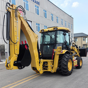 China Factory Small Mini Tractor Multi-Function Digger Excavator Retroexcavadora Wheel Backhoe Loader Price With Towable - Product Image 2