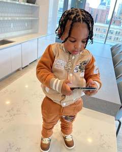 Nueva llegada personalizable Letterman chico chaqueta Premium clásico botón niños Vintage béisbol personalizado Varsity chaqueta parches personalizados - Product Image 4