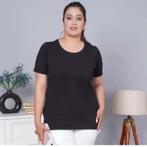 Camiseta de Algodón 100% Puro de Estilo Moderno para Mujer, Corte Regular, Fabricada en India, con Sensación Ultra Suave - Product Image 4