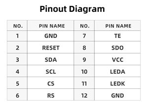 หน้าจอ IPS TFT LCD ขนาด3.2นิ้วความละเอียด240x320ตัวควบคุม ST7789 4สายเชื่อมต่อ SPI 12ขา - Product Image 3