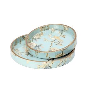 Vente en gros Plateau de service rond en bois naturel écologique de qualité supérieure Forme de taille personnalisée en Inde - Product Image 2