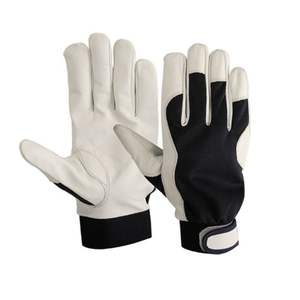 Gants de mécanicien industriel flexibles noirs et blancs pour hommes Logo personnalisé Gants d'assemblage de sécurité de haute qualité - Product Image 1