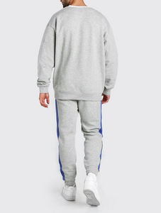 Conjuntos de pantalones de chándal y cuello redondo OEM para hombre, chándales con capucha de algodón y logotipo personalizado de peso pesado - Product Image 4