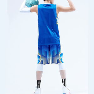 Maillots de basket-ball et ensembles de survêtement personnalisés pour hommes, respirants, grande taille, 100% polyester, séchage rapide, uniformes d'entraînement - Product Image 3