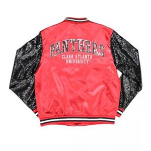 Chaqueta Universitaria Clark Atlanta Panthers 1988 con Mangas de Lentejuelas, Ropa Universitaria Personalizada HBCU, Prenda Tejida Unisex al por Mayor - Product Image 4