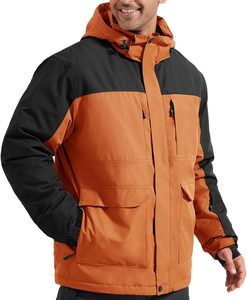 Combinaison de ski professionnelle sur mesure pour homme, imperméable, respirante, avec capuche, coutures entièrement thermosoudées, coupe-vent, grandes tailles, fermeture éclair 10 000 mm - Product Image 1